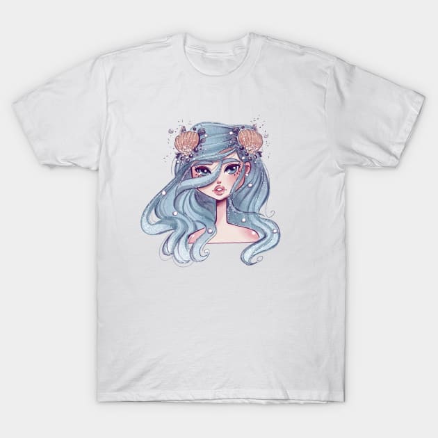 Magic Girl Mermaid T-Shirt by Alina.soul.notes